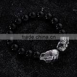 Hot Selling Turkey Men Bracelet Natural Onyx Bead Bracelet Online Wholesale Black Matte Bracelet thumbnail-3