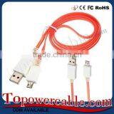 Factory Wholesale Best Competitive Price LED USB To Micro-USB Charging Cable thumbnail-5