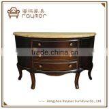 Drawes wood rustic intage furniture black Dressing table