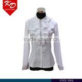 Fashionable and Elegant Ladies Long Sleeve and White Latest Blouse Design 2016 thumbnail-1