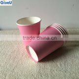 8oz Pink Color Low Price Plain Disposable Paper Soup Cup Juice Cup thumbnail-1