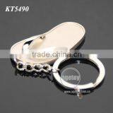 3D Three-dimensional Mini Slipper Shaped Zinc Alloy Silver Plated Blank Metal Slipper Keychain thumbnail-5