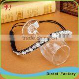 Latest Design Crystal Beaded Knitted Elastic Hair Band thumbnail-2