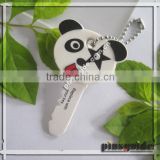 Wholesale Good Quality Make Your Own Design 2D PVC Panda Key Cover For Kids