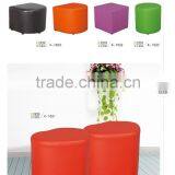 Faux Leather Round Ottoman for Home Living Room Under Mail Order thumbnail-6