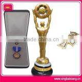 Egypt Diving Dog Dragon Casting Metal Medals With Red Ribbon thumbnail-5