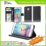 zebra pattern mobile phone case card holder wallet with high quality for Samsung Galaxy S6 edge