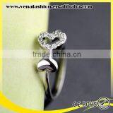 Heart Diamond Solid Value 925 Silver China cz Rings thumbnail-4