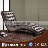 modern classic silver leather sofa chaise American sex lounge chair