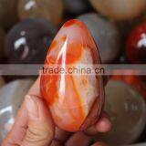 Bulk of Hand Carved Natural Polished Agate Eggs