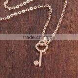 ^_^ 2016 Wholesale Beautiful Necklace Rose Gold Plated Key Pendant Necklace For Couple Costume Jewelry Factory Direct @_@ thumbnail-3