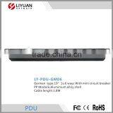 LY-PDU-GM06 New Technology Germany Type PDU With Mini Circuit Breaker
