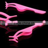 Hot Sale Practical Plastic False Eyelashes Extension Applicator Remover Clip Tweezer Nipper Tool Pink thumbnail-1