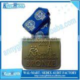 Antique Bronze Plated Square Shape World Championship Medal thumbnail-1