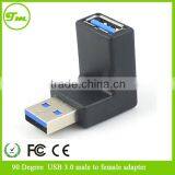 USB 3.0 A Male to Female Extension Cable 90 Degree Right Angle Adapter