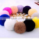 Fashion Hot Furry Ball Keychain Bag Key Hanging Tail Accessories Rabbit Fur Key Ring