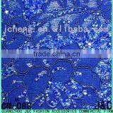 24*40cm Blue Color Lace Rhinestone Hot Fix Rhinestone Mesh thumbnail-2