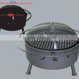 24" Fire Pit for Garden Leisure,outdoor Fire Basket thumbnail-1