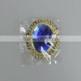 Wholesale Blue Ellipse Acrylic Diamond Brooch Badge for Daily or Party thumbnail-5