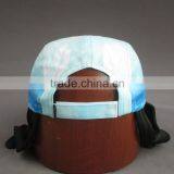 Hot Selling Flat Brim 5-panel Camper Cap With Fixed Belt thumbnail-4