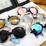 Diamond Latest Design Women Fashion Sun Shades Lady Cateye Girls Sunglasses Cat Eye thumbnail-2