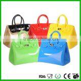 China Women Lady PVC Candy Beach Handbag thumbnail-1