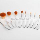 New Hot Sale Oval Toothbrush Makeup Brush Set Face Use Brush Oval Puff Brush 10 Pcs thumbnail-1