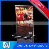 wholesale customized and transparent clear 3mm acrylic menu stand