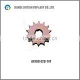 AX100 428-14T Pakistan Market Motorcycle Sprocket Colorful Design thumbnail-1