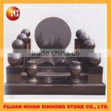 Black Book Shape Marble Headstone With Flower Pot thumbnail-1