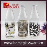 Wholesale 1L Glass Milk Bottle With Printings thumbnail-5