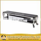 Black Marble tv Stand Free Standing Stainless Steel Frame thumbnail-1