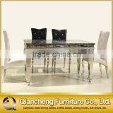 Unite State Style Modern Designs Square Marble Top Dining Table thumbnail-4