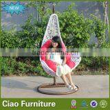 Outdoor Adult Swing Garden Moon Shape Rattan Hanging Chair thumbnail-4