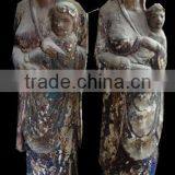Hand Made Antique Wood Carving Statue For Sale thumbnail-1
