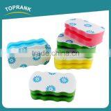 Toprank Printed Colorful Kitchen Cleaning Abrasive Dish Washing Scouring Pad Grooved Sponge Scouring Pad thumbnail-1