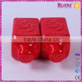 Ceramic Red Salt and Pepper Shaker Wedding Favors thumbnail-4