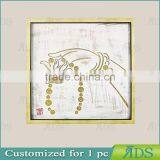 Framed Handmade Gold Leaf Buddha Wall Art For Home Decoration thumbnail-1