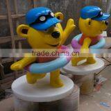 Fiberglass Cartoon Bear Statue thumbnail-2