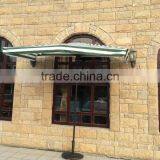 Aluminum Pole Green White Fabric Half Square Sun Umbrella CK1422 thumbnail-2