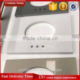 Coffee Brown, White, Grey Color Quartz Stone Vanity Top thumbnail-2