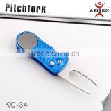 New Switchblade Golf Marker Pitch Mark Great Hat Clip Pitchfork Divot Golfing thumbnail-3