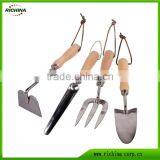 Stainless Garden Hand tools,FSC ash wood handle, Hand Trowel/Fork/Hoe/Widger