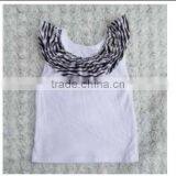 2016 China Product and Wholesale Plain no Sleeve Tank Top With Satin Ruffle for 0month to 10 Years Kids thumbnail-2
