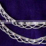 SILVER TONE Chain Payal ANKLETS Feet Bracelet PAIR thumbnail-2