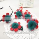 Baby headband girls christmas gift hair flower accessories Hairpin hair circle BB clip hair bands 5 sets