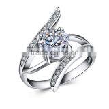 New Design Women's Jewelry Sterling Silver Accessory Shining Wedding Rings for Ladies thumbnail-1