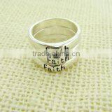2015 Hot Sale Silver Color Alloy Letter Rings for Girls thumbnail-4