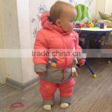 NEW 2015 Winter Children Clothing Sets Duck Down Jacket Sets Pants-jacket Hooded Baby Girls Winter Jacket & Coat Pony Pattern thumbnail-2