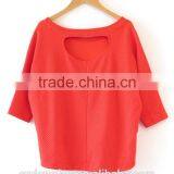 Top Cutout Shirt High Low Hem Top Cut Out Top Oversize Cropped Top Mullet Shirt Size XS Small thumbnail-2